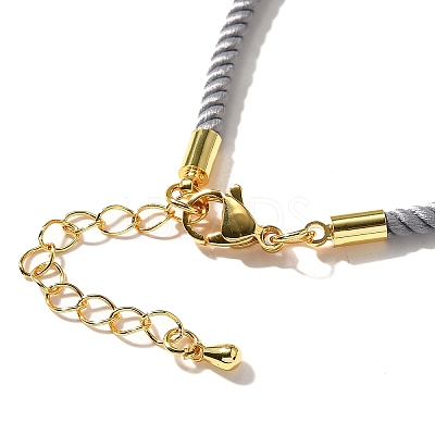 Nylon Milan Cord Necklace Making MAK-M028-01G-21-1