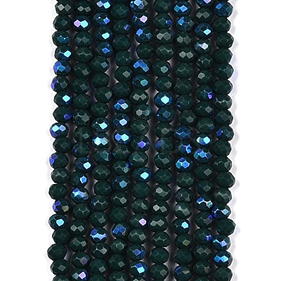 Electroplate Opaque Solid Color Glass Beads Strands EGLA-A044-P3mm-L12-1