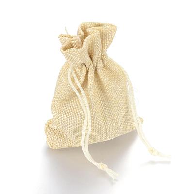 Burlap Packing Pouches Drawstring Bags ABAG-Q050-13x18-13-1