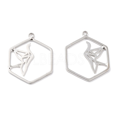 Alloy Hollow Pendants PALLOY-P239-04P-1