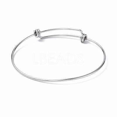 Non-Tarnish Adjustable 304 Stainless Steel Bangles Making MAK-F286-01P-1