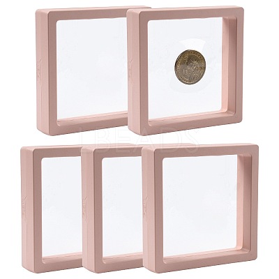 5Pcs Square Transparent PE Thin Film Suspension Jewelry Display Box CON-FS0001-19A-1
