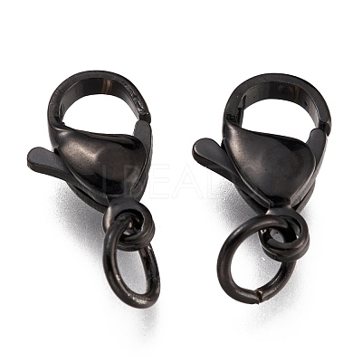 304 Stainless Steel Lobster Claw Clasps Ion Plating(IP) STAS-G240-01D-EB-1