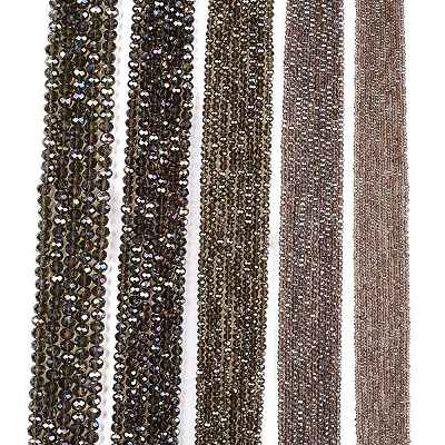Electroplate Glass Beads Strands EGLA-A044-T1mm-B16-1