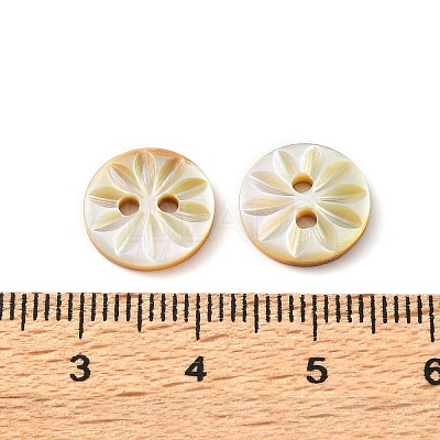 Carved Flower Natural Shell Buttons SH-CBA18B6-02B-01-1