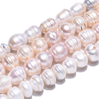 Natural Cultured Freshwater Pearl Beads Strands PEAR-N012-10E-1