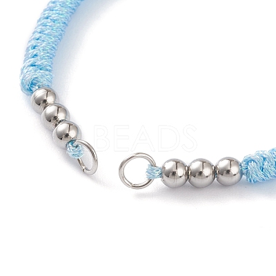 Adjustable Braided Polyester Cord Bracelet Making AJEW-JB00849-02-1