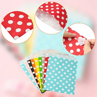 45Pcs 9 Colors Kraft Paper Bags CARB-FS0001-01-1