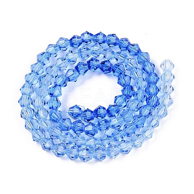 Gradient Color Baking Paint Glass Bead Strands X-DGLA-A039-T2mm-A020-1