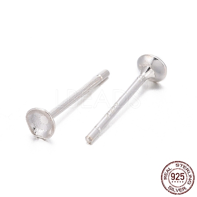 925 Sterling Silver Ear Stud Findings STER-K167-043A-S-1