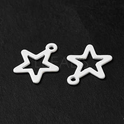 Spray Painted 201 Stainless Steel Charms LS-STAS-I672-14B-1
