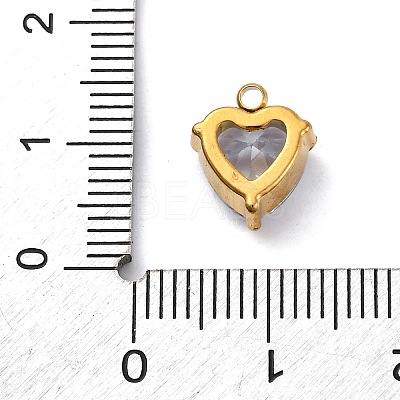 304 Stainless Steel Rhinestone Pendants STAS-P386-01G-04-1