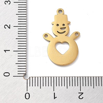 Christmas Theme 304 Stainless Steel Pendants STAS-R003-04G-01-1
