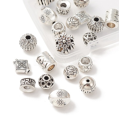 20Pcs 10 Style Tibetan Style Alloy Beads FIND-YW0003-68-1