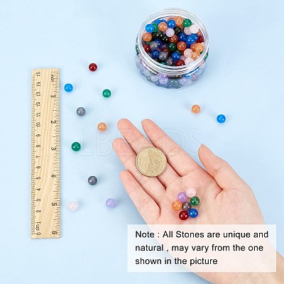 200Pcs DIY Natural & Dyed Malaysia Jade Beaded Stretch Bracelet Making Kits DIY-SC0014-77-1