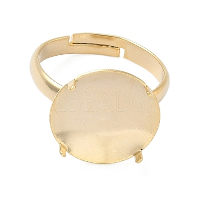 Adjustable Brass 4 Prong Ring Settings KK-K414-04D-G-1