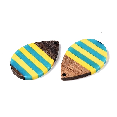 Epoxy Resin & Walnut Wood Pendants RESI-N039-121O-1