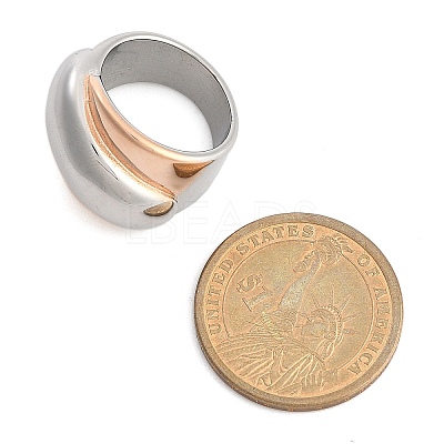 304 Stainless Steel Wide Finger Ring for Unisex RJEW-Z076-03P-04-1