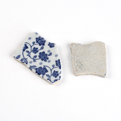Porcelain Cabochons PORC-WH0033-09-1