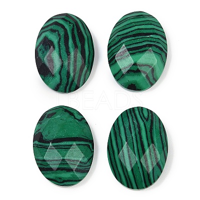 Synthetic Malachite Cabochons G-G760-A14-1
