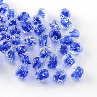 Handmade Luminous Lampwork Beads LAMP-R125-12mm-08-1