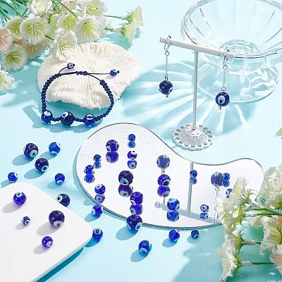 120Pcs 4 Style Handmade Lampwork Beads LAMP-NB0001-68-1