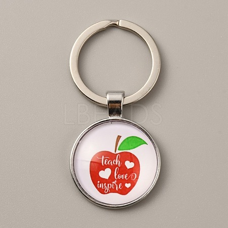 Teacher's Day Time Gem Keychain KEYC-WH0029-51F-P-1