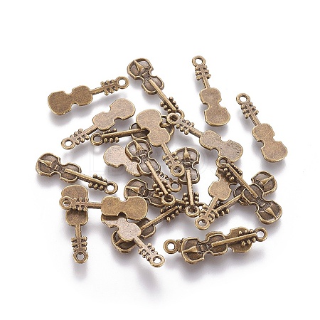 Tibetan Style Alloy Violin Pendants X-EA11011Y-AB-1