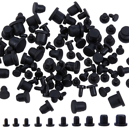 100Pcs 10 Styles Silicone Bottle Seal Plug FIND-GF0008-85-1