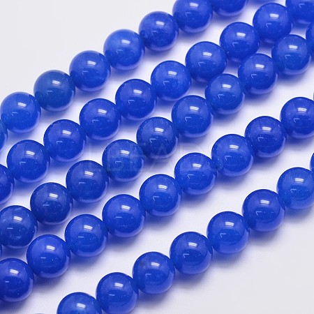 Natural & Dyed Malaysia Jade Bead Strands G-A146-12mm-A21-1