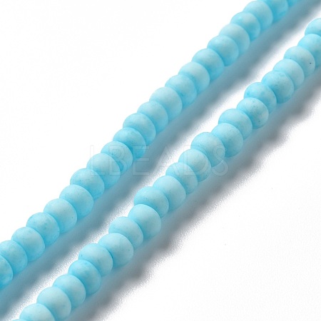 Handmade Frosted Porcelain Beads PORC-E017-01N-1
