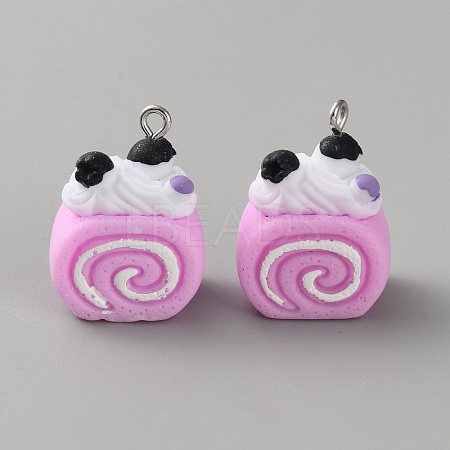 Opaque Resin Pendants RESI-CJC0028-05P-06-1