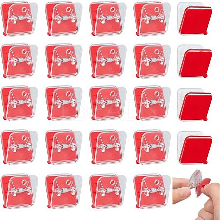 24Pcs Self-Adhesive Hanging Spring Clips AJEW-FH0002-69-1