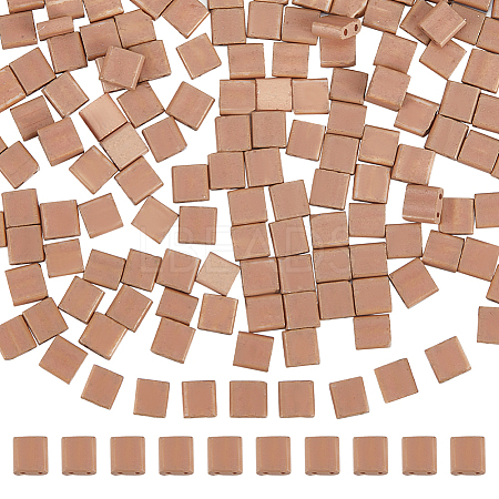 240Pcs 2-Hole Baking Paint Opaque Colours Glass Seed Beads SEED-SC0001-12G-1