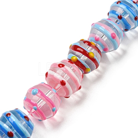 Handmade Bumpy Lampwork Beads Strands LAMP-R145-09-1