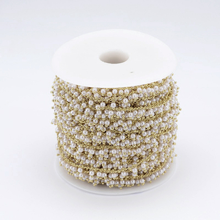 Handmade Imitation Pearl ABS Beaded Chains CHC-O003-12G-1
