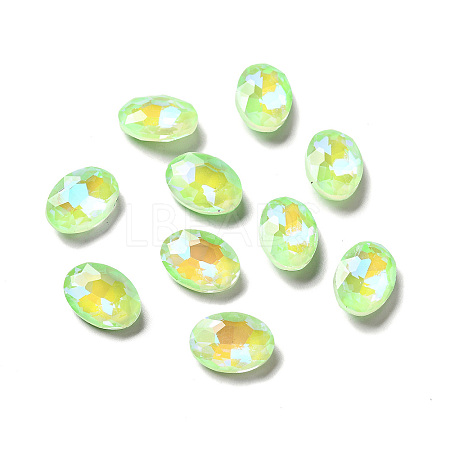 Mocha Fluorescent Style Glass Rhinestone Cabochons GGLA-M005-01A-214MK-1