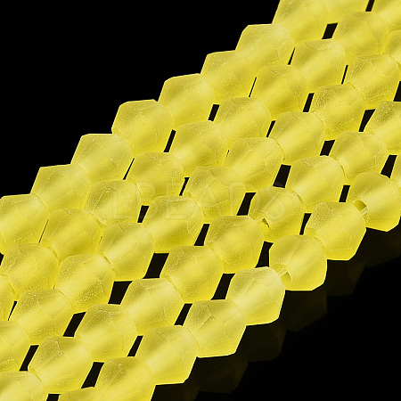 Imitate Austrian Crystal Frosted Glass Beads Strands EGLA-A039-T6mm-MD21-1