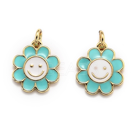 Brass Enamel Charms KK-O135-01E-1