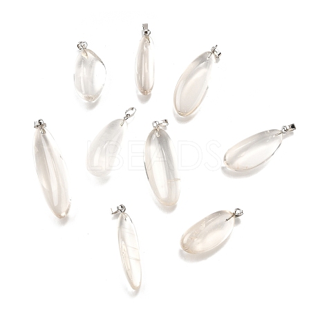 Natural Quartz Crystal Pendants G-S390-01B-P-1