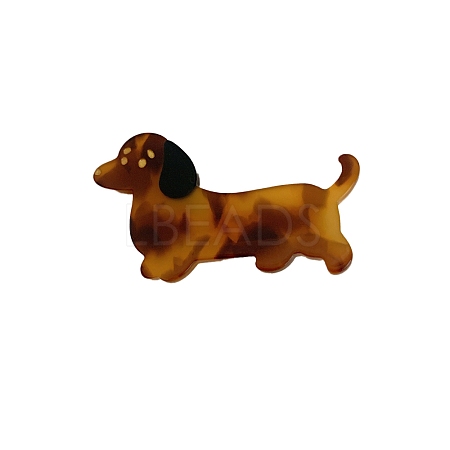 Dog Cellulose Acetate(Resin) Alligator Hair Clips PW-WG0720E-03-1