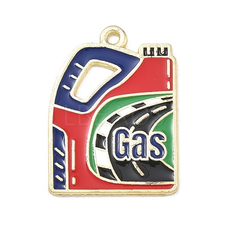 Racing Car Theme Alloy Enamel Pendants AL-CBA4666-03P-1