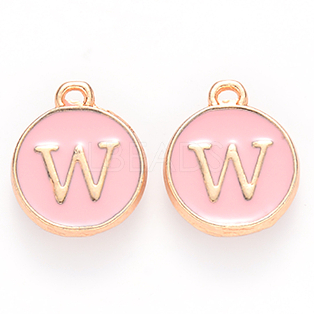Golden Plated Alloy Enamel Charms ENAM-S118-07W-1