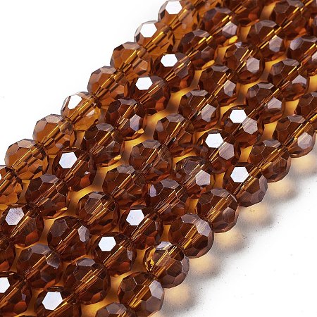 Electroplate Transparent Glass Beads Strands EGLA-A035-T10mm-A04-1