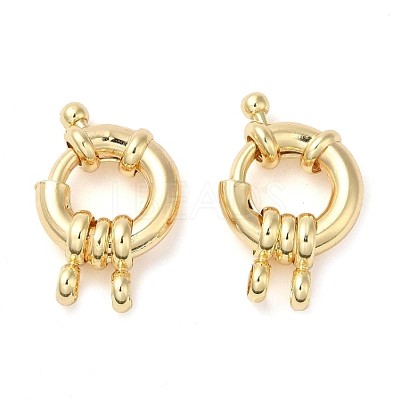 Brass Spring Ring Clasps X-KK-C028-04G-1