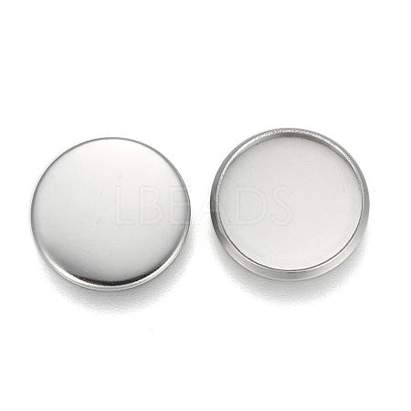 304 Stainless Steel Plain Edge Bezel Cups X-STAS-E460-10S-14MM-1