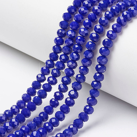 Opaque Solid Color Glass Beads Strands X1-EGLA-A034-P6mm-D07-1