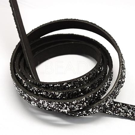 Flat Imitation Leather Cords LC-Q009-17-1