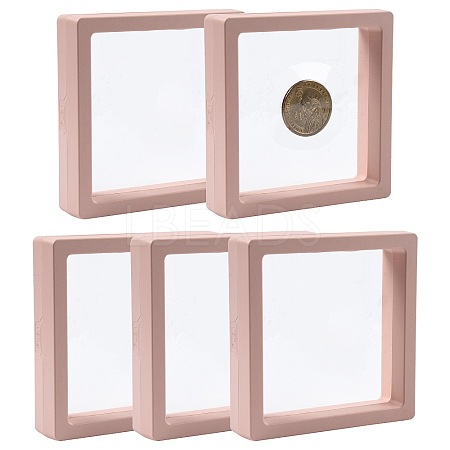 5Pcs Square Transparent PE Thin Film Suspension Jewelry Display Box CON-FS0001-19A-1
