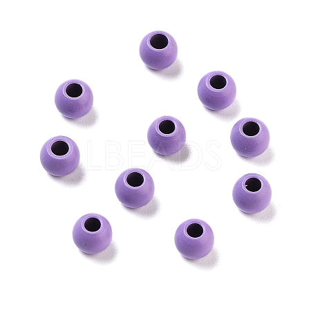 Spray Painted 202 Stainless Steel Beads STAS-G340-01C-1